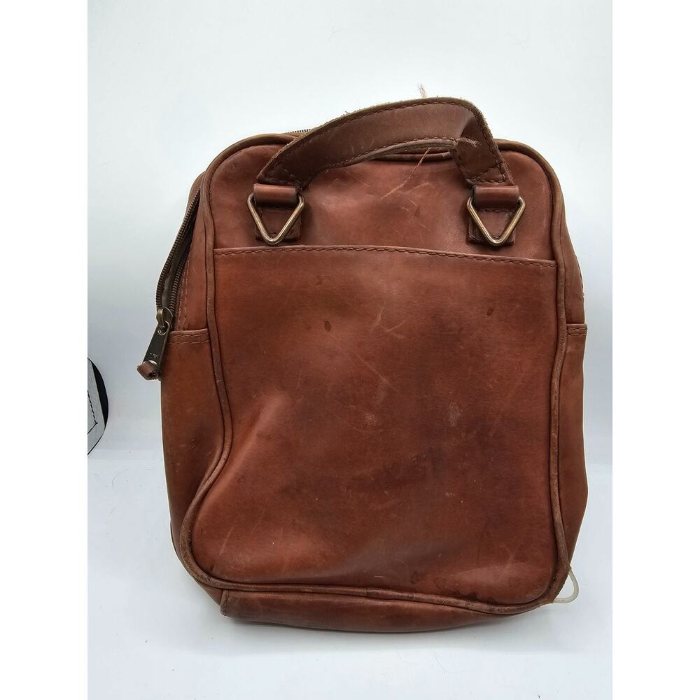 Vintage Ellington Brown Leather Zip Up Travel Bag - Picture 3 of 5